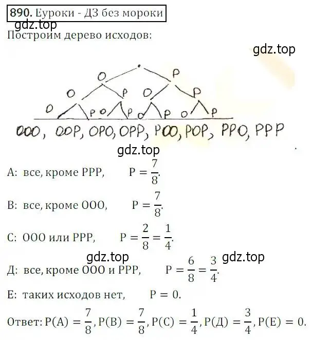 Решение 3. номер 890 (страница 299) гдз по алгебре 8 класс Дорофеев, Суворова, учебник