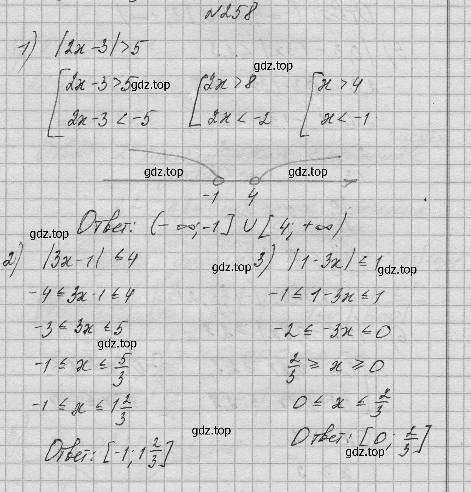 Решение номер 258 (страница 96) гдз по алгебре 8 класс Колягин, Ткачева, учебник