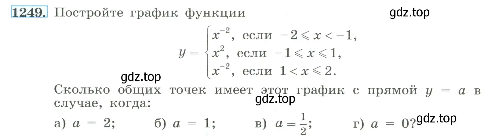 Условие номер 1249 (страница 279) гдз по алгебре 8 класс Макарычев, Миндюк, учебник