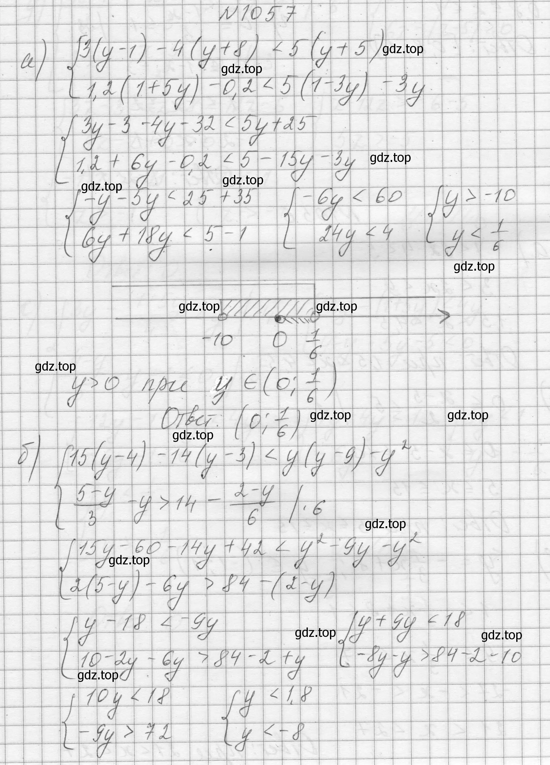 Решение номер 1057 (страница 233) гдз по алгебре 8 класс Макарычев, Миндюк, учебник