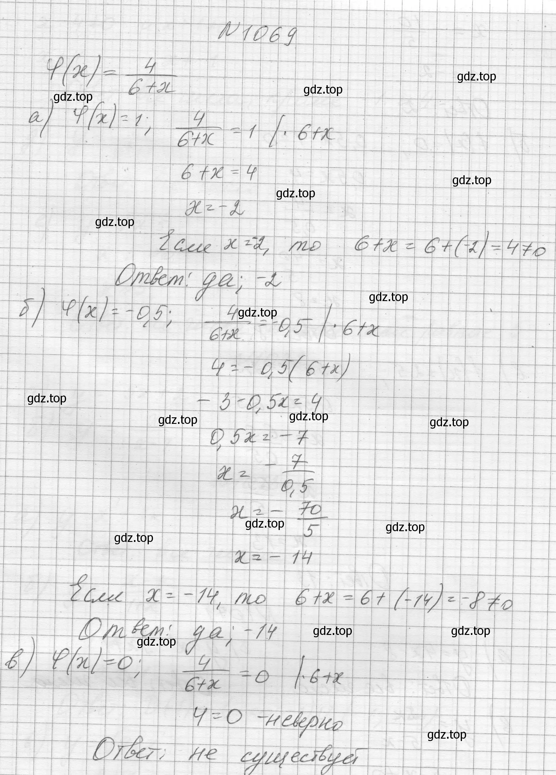 Решение номер 1069 (страница 238) гдз по алгебре 8 класс Макарычев, Миндюк, учебник