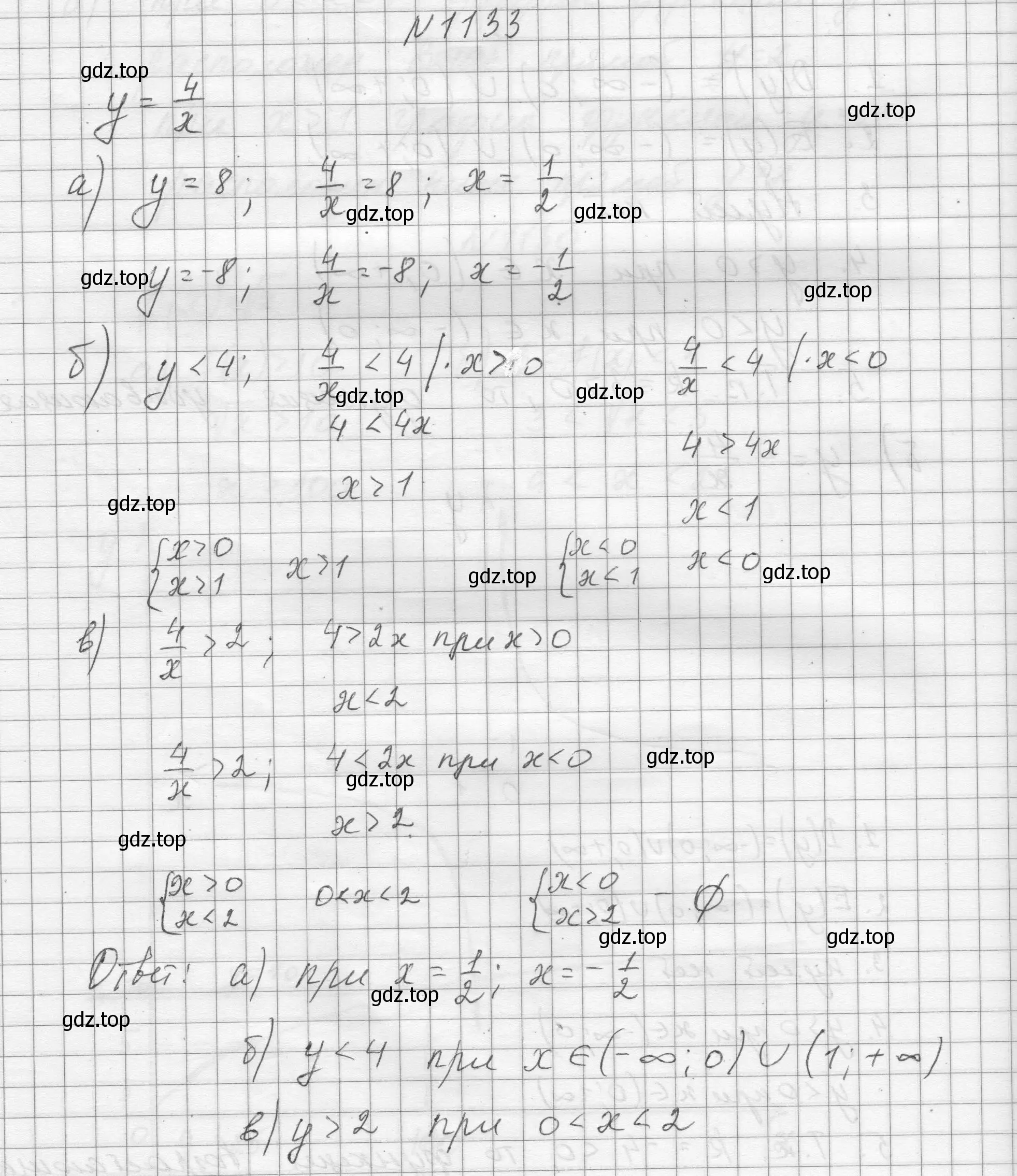 Решение номер 1133 (страница 254) гдз по алгебре 8 класс Макарычев, Миндюк, учебник