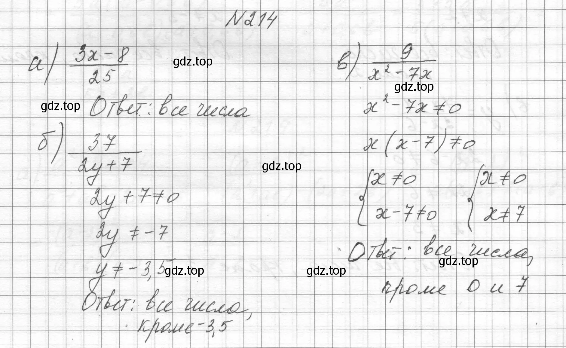 Решение номер 214 (страница 56) гдз по алгебре 8 класс Макарычев, Миндюк, учебник