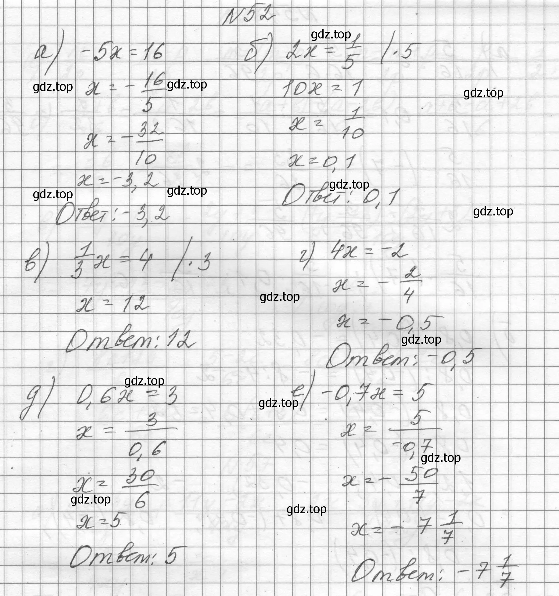 Решение номер 52 (страница 18) гдз по алгебре 8 класс Макарычев, Миндюк, учебник