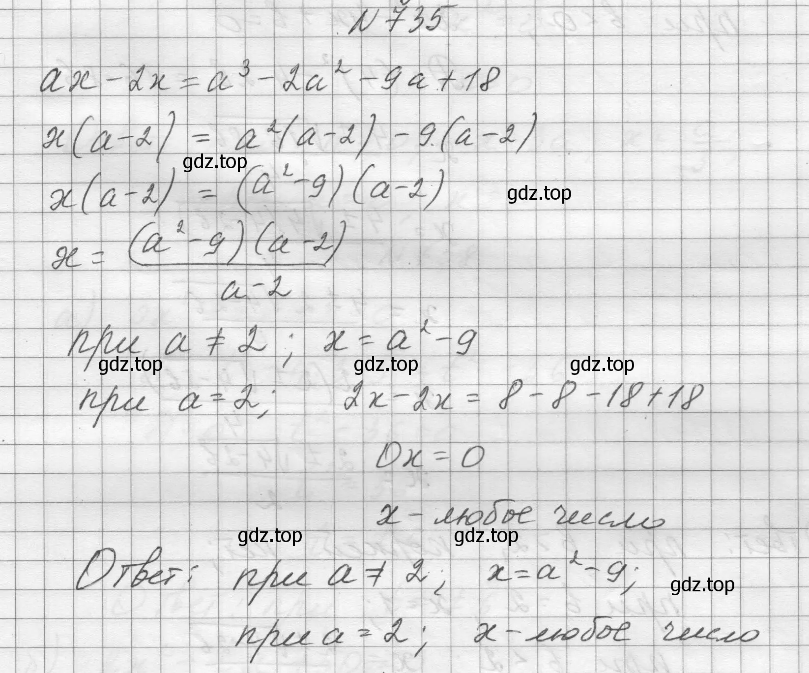 Решение номер 735 (страница 174) гдз по алгебре 8 класс Макарычев, Миндюк, учебник