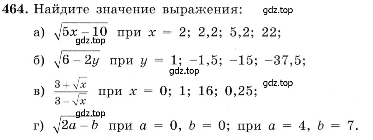 Условие номер 464 (страница 110) гдз по алгебре 8 класс Макарычев, Миндюк, учебник