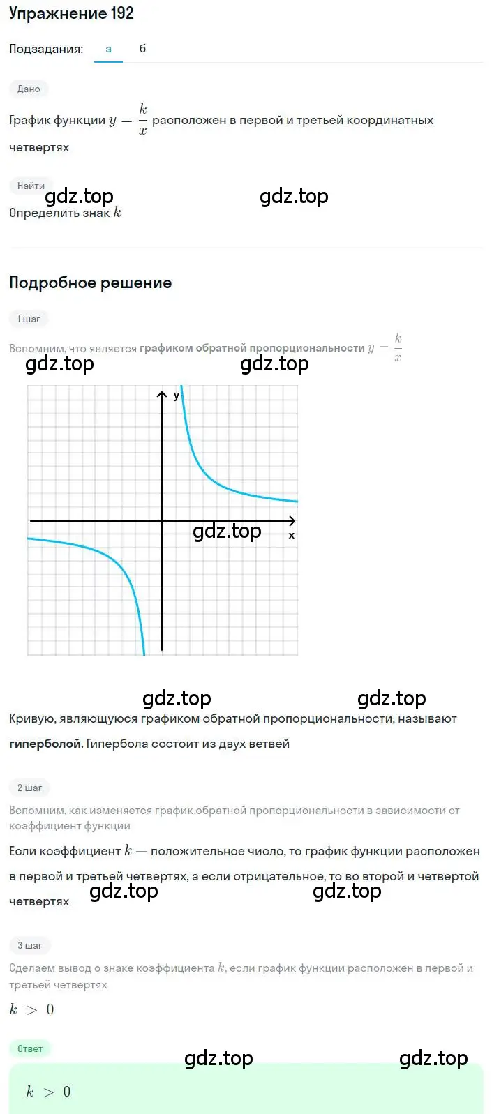 Решение номер 192 (страница 48) гдз по алгебре 8 класс Макарычев, Миндюк, учебник