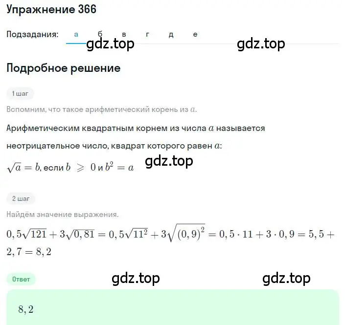 Решение номер 366 (страница 88) гдз по алгебре 8 класс Макарычев, Миндюк, учебник