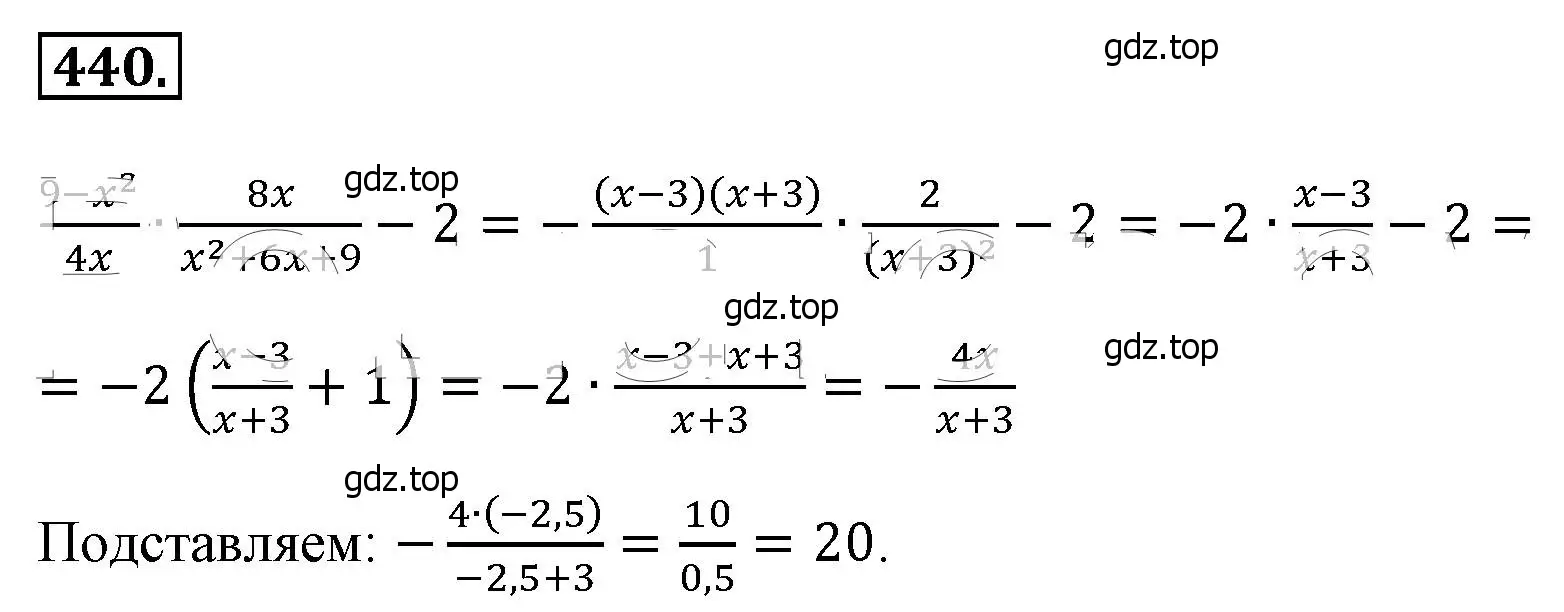 Решение 4. номер 440 (страница 104) гдз по алгебре 8 класс Макарычев, Миндюк, учебник