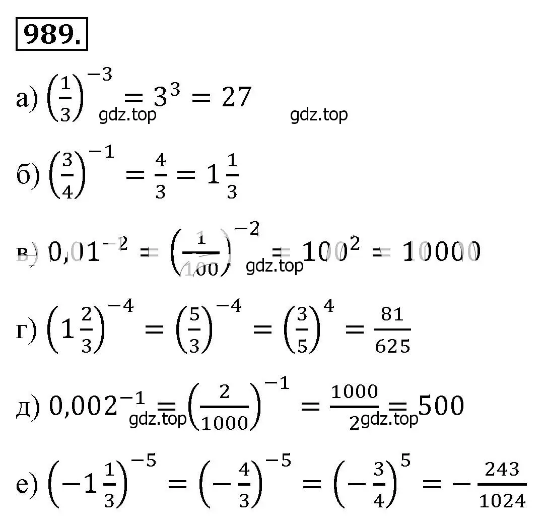 Решение 4. номер 989 (страница 219) гдз по алгебре 8 класс Макарычев, Миндюк, учебник