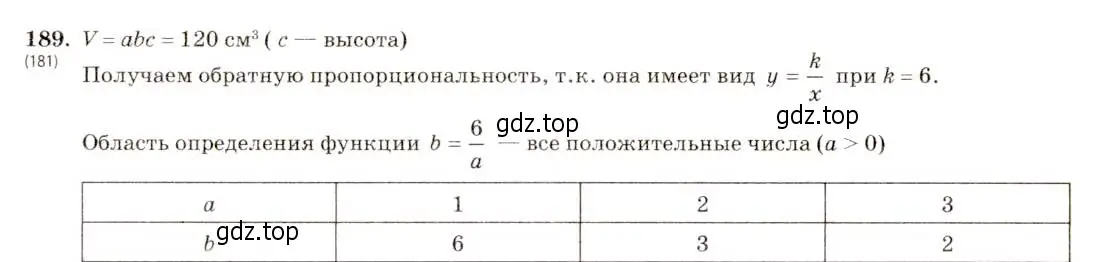 Решение 5. номер 189 (страница 47) гдз по алгебре 8 класс Макарычев, Миндюк, учебник