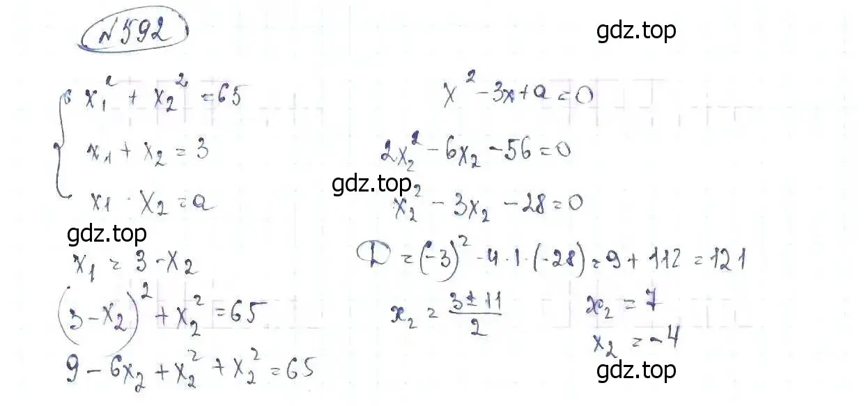 Решение 6. номер 592 (страница 137) гдз по алгебре 8 класс Макарычев, Миндюк, учебник