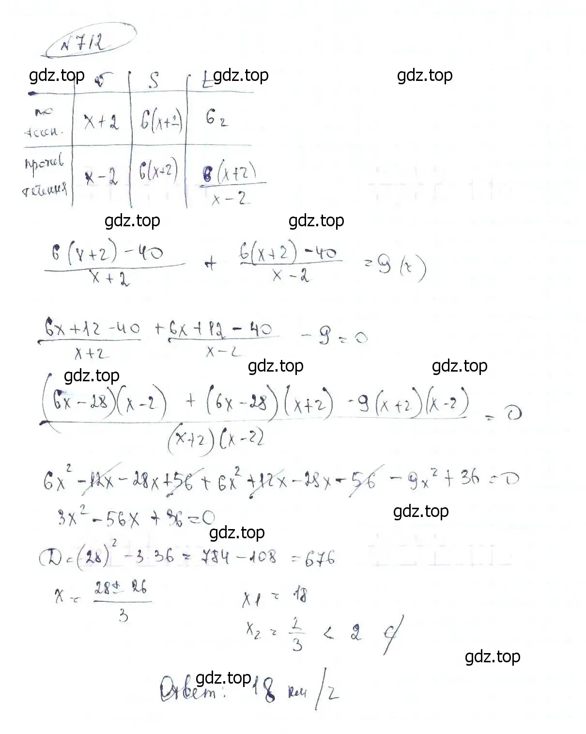 Решение 6. номер 712 (страница 158) гдз по алгебре 8 класс Макарычев, Миндюк, учебник
