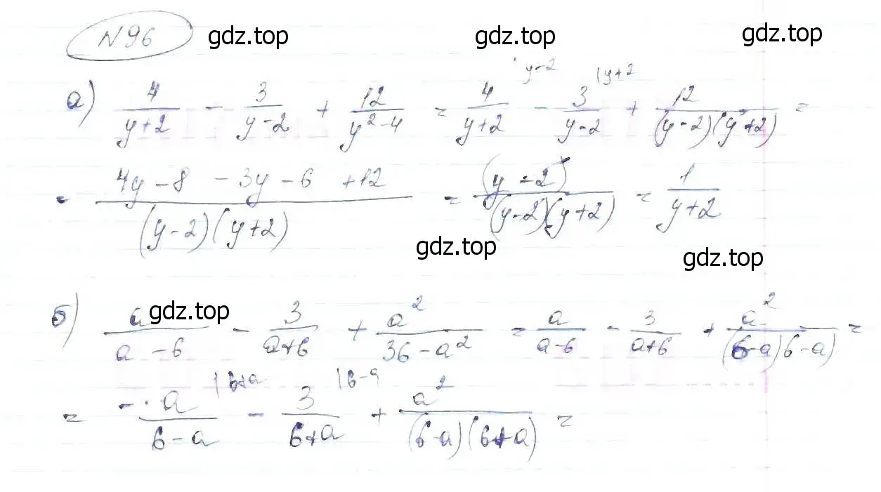 Решение 6. номер 96 (страница 26) гдз по алгебре 8 класс Макарычев, Миндюк, учебник