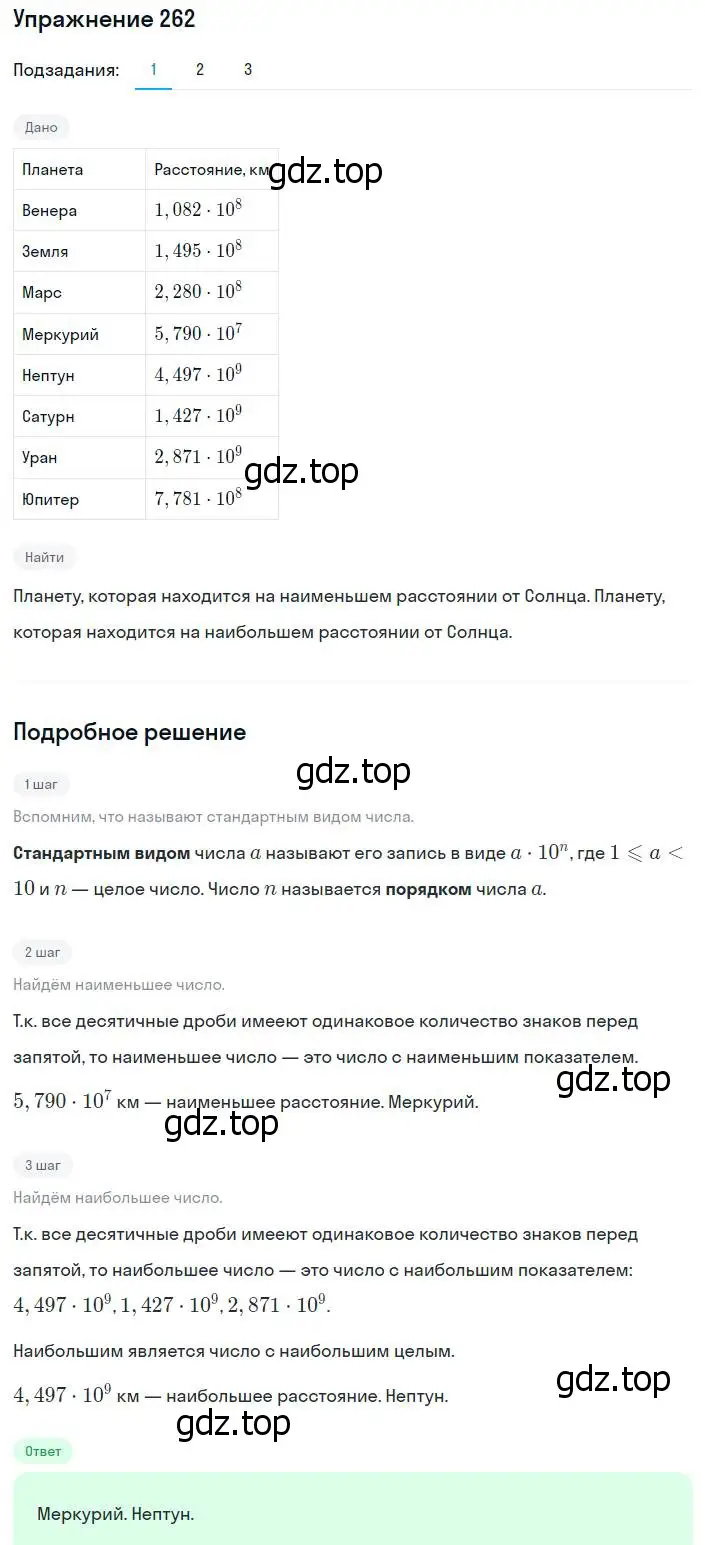 Решение номер 262 (страница 65) гдз по алгебре 8 класс Мерзляк, Полонский, учебник