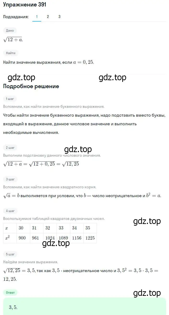 Решение номер 391 (страница 101) гдз по алгебре 8 класс Мерзляк, Полонский, учебник