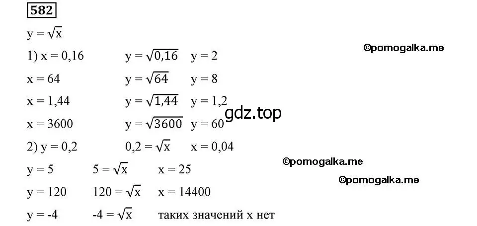 Решение 2. номер 582 (страница 147) гдз по алгебре 8 класс Мерзляк, Полонский, учебник