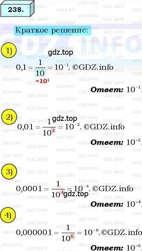Решение 3. номер 238 (страница 63) гдз по алгебре 8 класс Мерзляк, Полонский, учебник