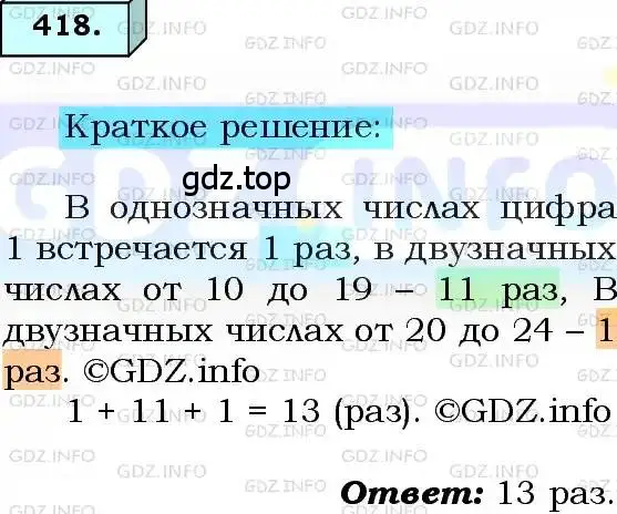 Решение 3. номер 418 (страница 104) гдз по алгебре 8 класс Мерзляк, Полонский, учебник