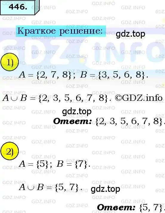 Решение 3. номер 446 (страница 114) гдз по алгебре 8 класс Мерзляк, Полонский, учебник