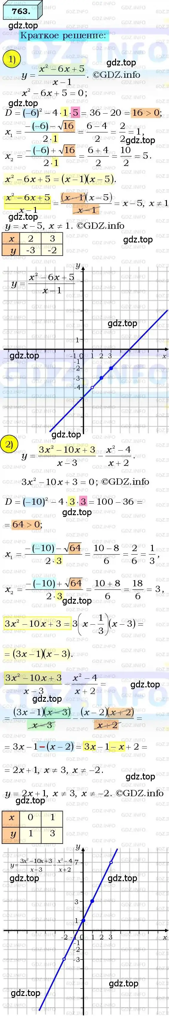 Решение 3. номер 763 (страница 186) гдз по алгебре 8 класс Мерзляк, Полонский, учебник