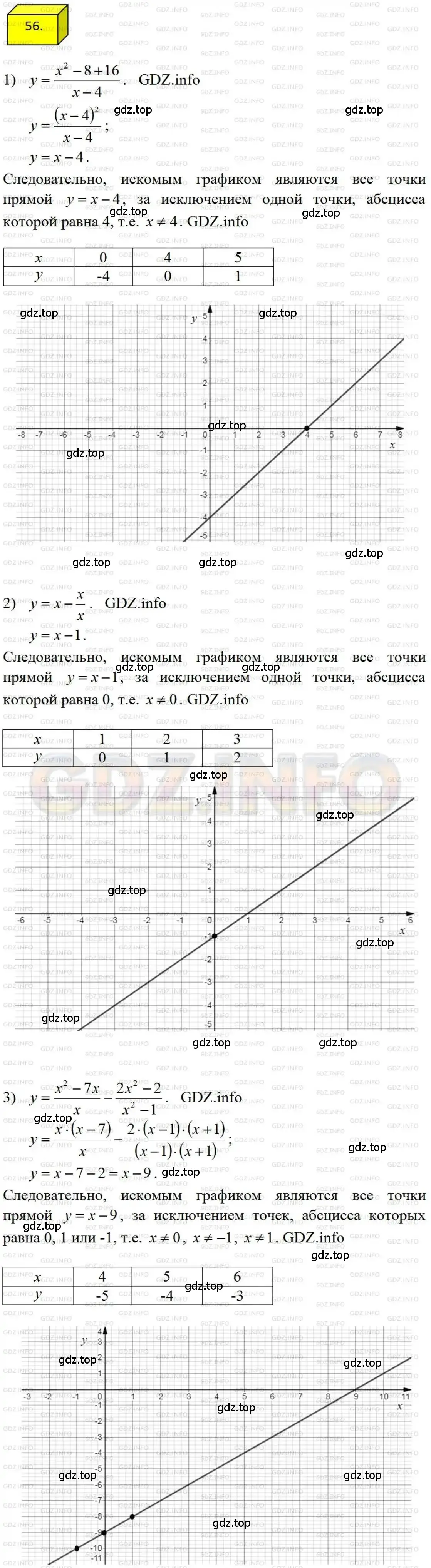 Решение 4. номер 56 (страница 18) гдз по алгебре 8 класс Мерзляк, Полонский, учебник