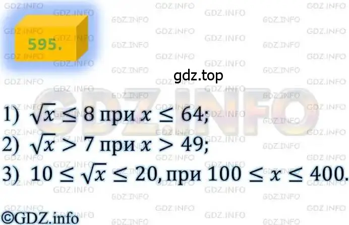 Решение 4. номер 595 (страница 148) гдз по алгебре 8 класс Мерзляк, Полонский, учебник