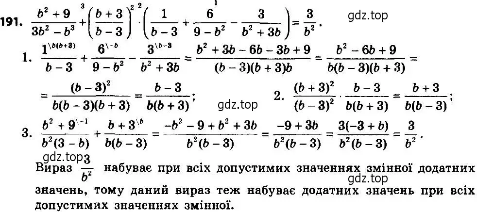 Решение 7. номер 191 (страница 46) гдз по алгебре 8 класс Мерзляк, Полонский, учебник