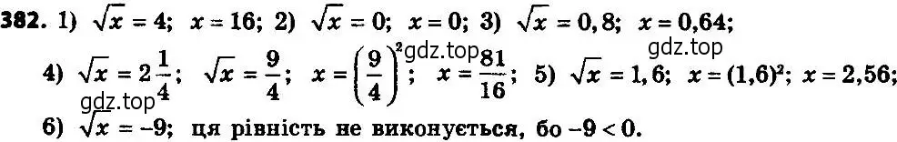 Решение 7. номер 382 (страница 100) гдз по алгебре 8 класс Мерзляк, Полонский, учебник