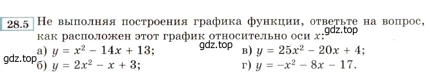 Условие номер 28.5 (25.5) (страница 161) гдз по алгебре 8 класс Мордкович, Александрова, задачник 2 часть