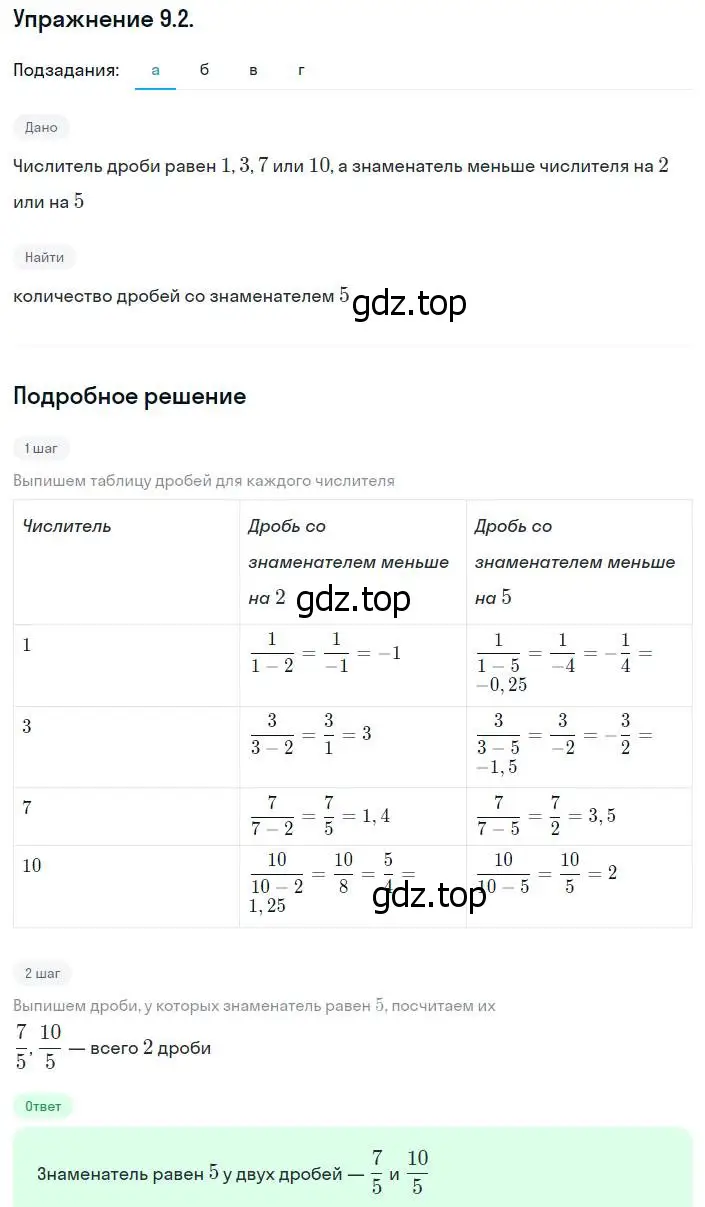 Решение номер 9.2 (страница 55) гдз по алгебре 8 класс Мордкович, Александрова, задачник 2 часть