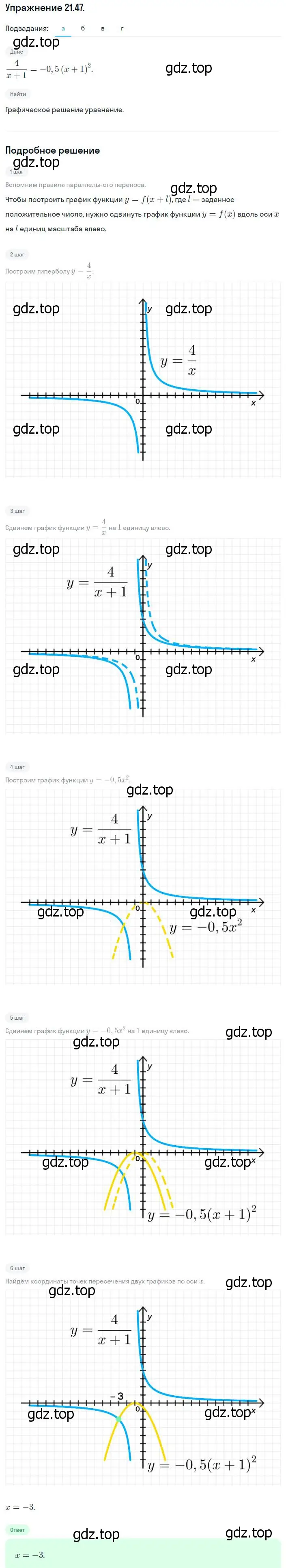 Решение номер 21.47 (19.47) (страница 127) гдз по алгебре 8 класс Мордкович, Александрова, задачник 2 часть