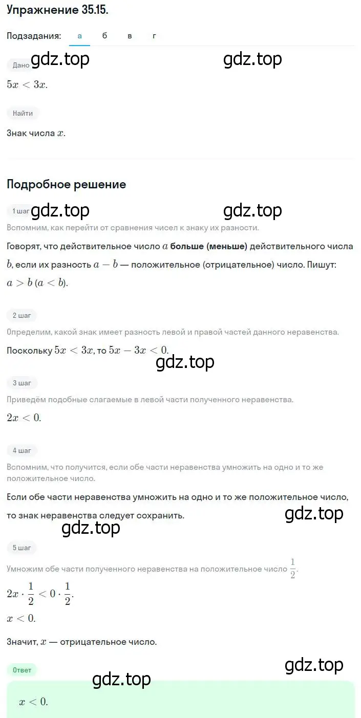 Решение номер 35.15 (31.15) (страница 195) гдз по алгебре 8 класс Мордкович, Александрова, задачник 2 часть