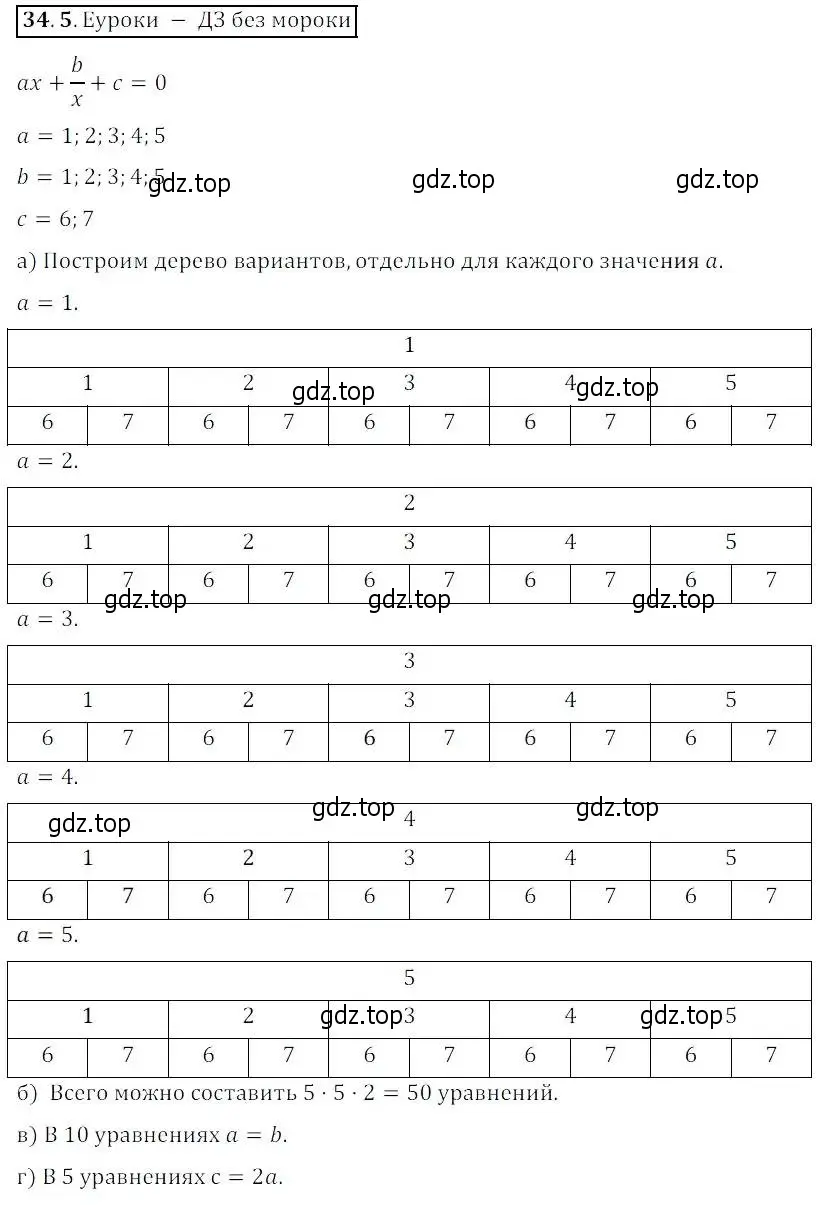 Решение 2. номер 34.5 (страница 191) гдз по алгебре 8 класс Мордкович, Александрова, задачник 2 часть