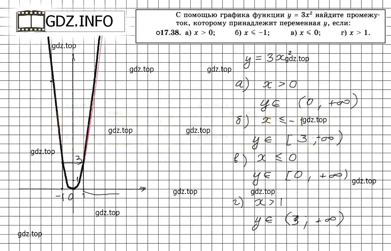 Решение 3. номер 19.38 (17.38) (страница 108) гдз по алгебре 8 класс Мордкович, Александрова, задачник 2 часть