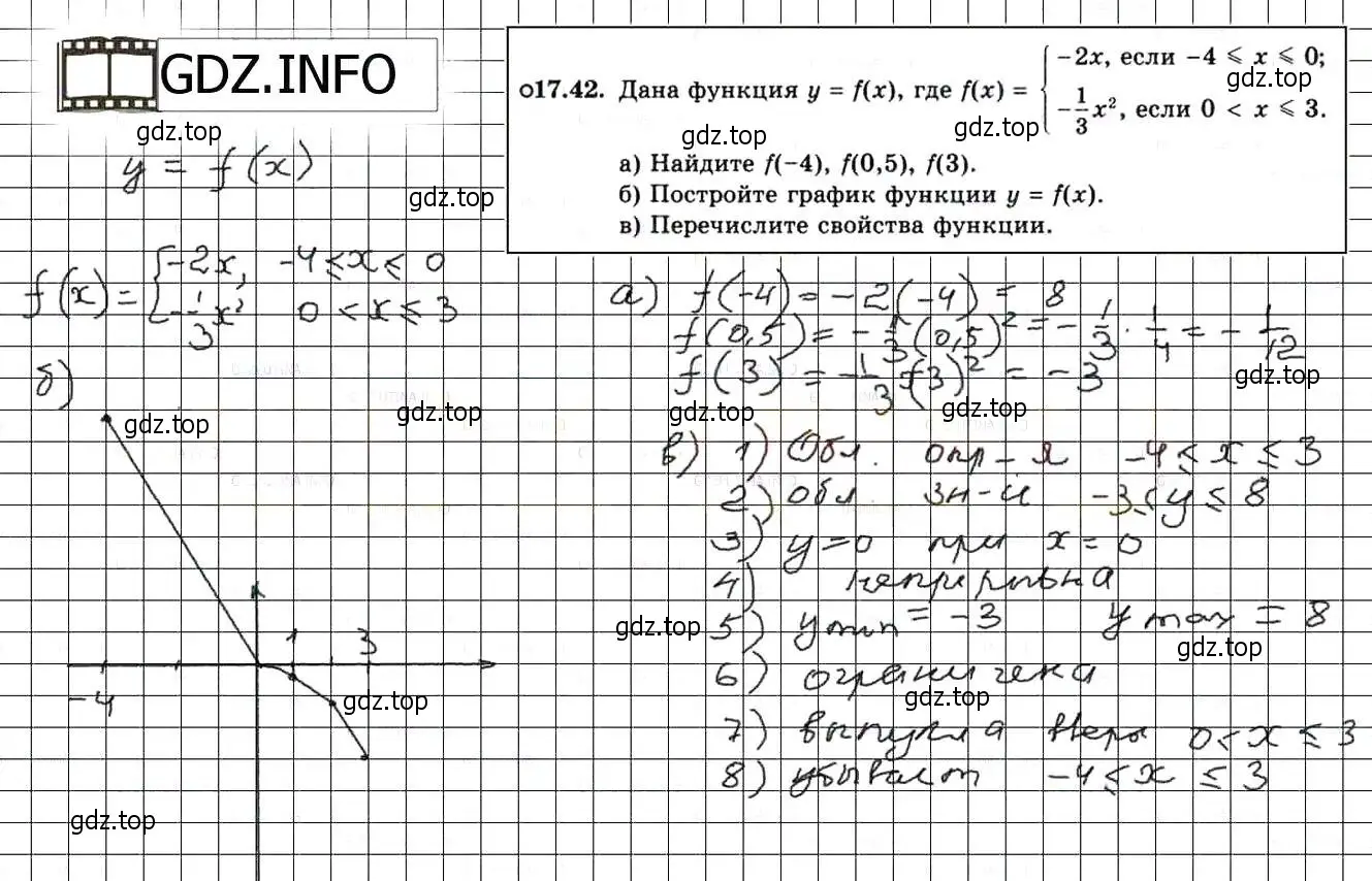 Решение 3. номер 19.42 (17.42) (страница 109) гдз по алгебре 8 класс Мордкович, Александрова, задачник 2 часть