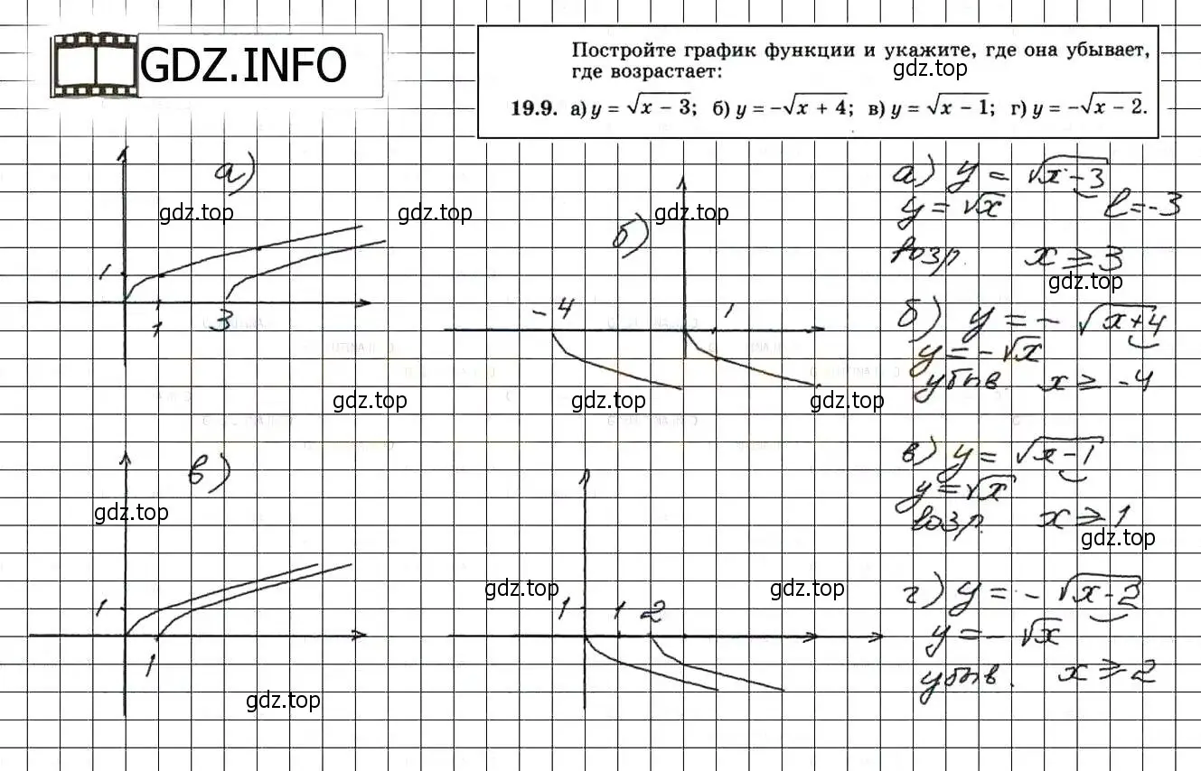 Решение 3. номер 21.9 (19.9) (страница 120) гдз по алгебре 8 класс Мордкович, Александрова, задачник 2 часть