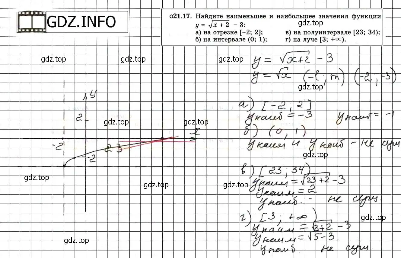 Решение 3. номер 23.17 (21.17) (страница 141) гдз по алгебре 8 класс Мордкович, Александрова, задачник 2 часть