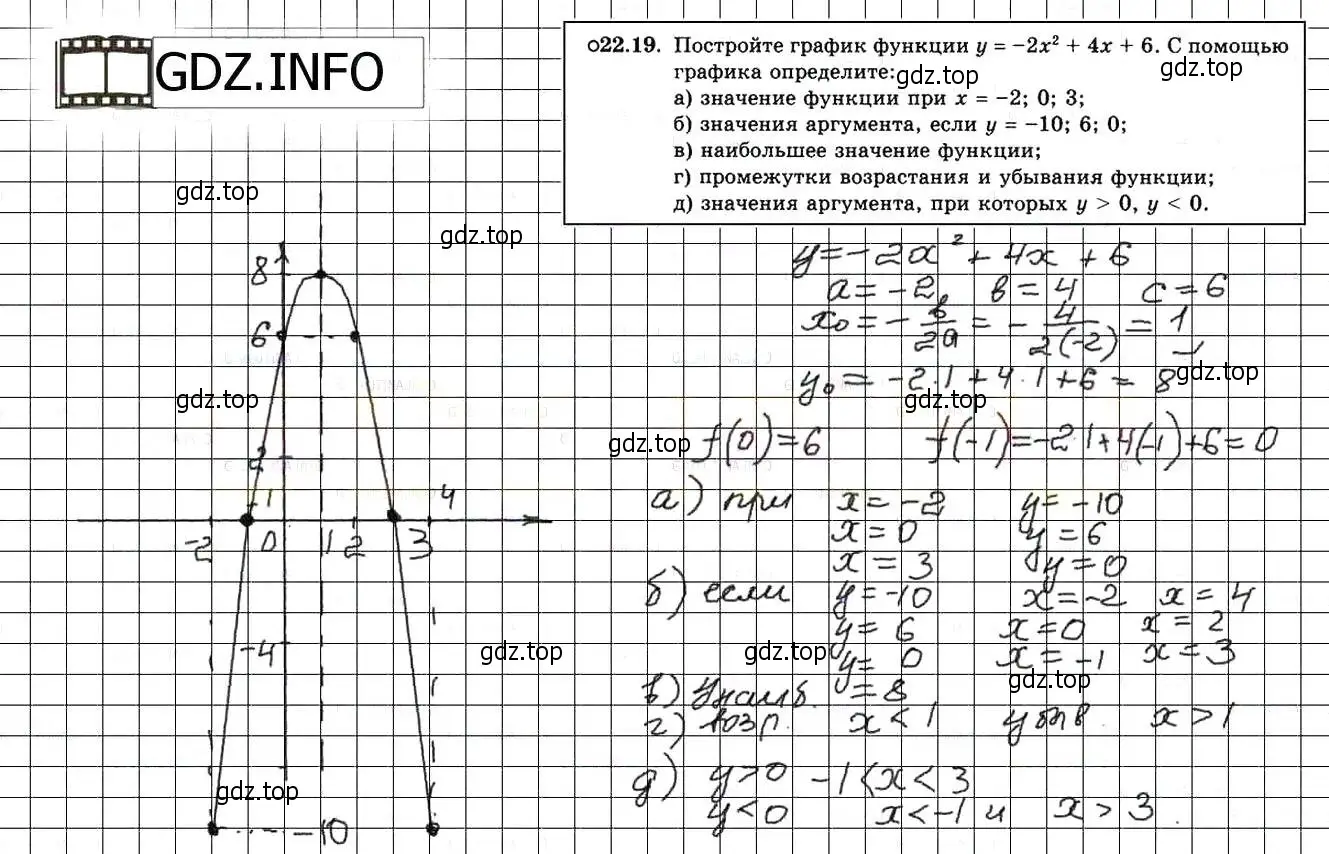 Решение 3. номер 24.19 (22.19) (страница 145) гдз по алгебре 8 класс Мордкович, Александрова, задачник 2 часть