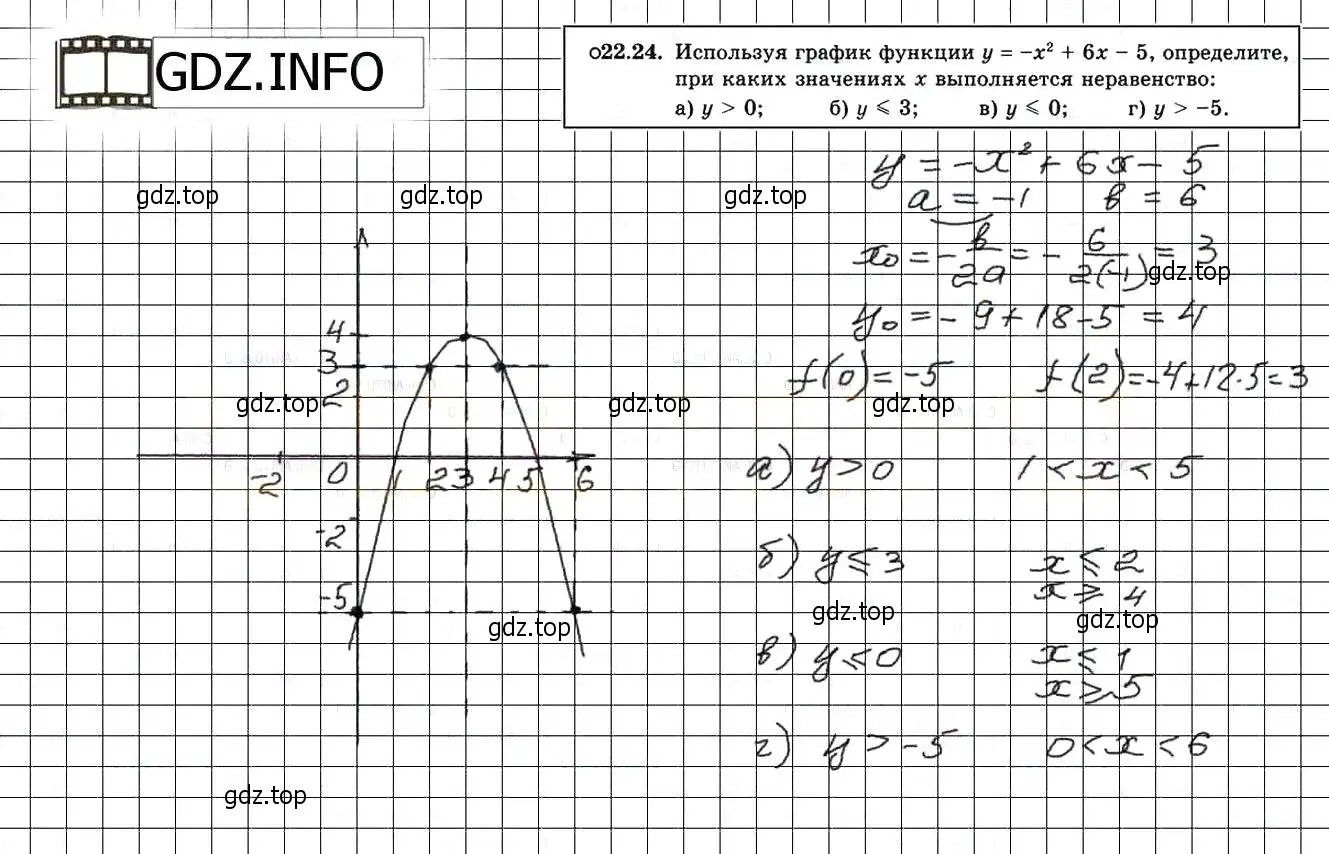 Решение 3. номер 24.24 (22.24) (страница 146) гдз по алгебре 8 класс Мордкович, Александрова, задачник 2 часть