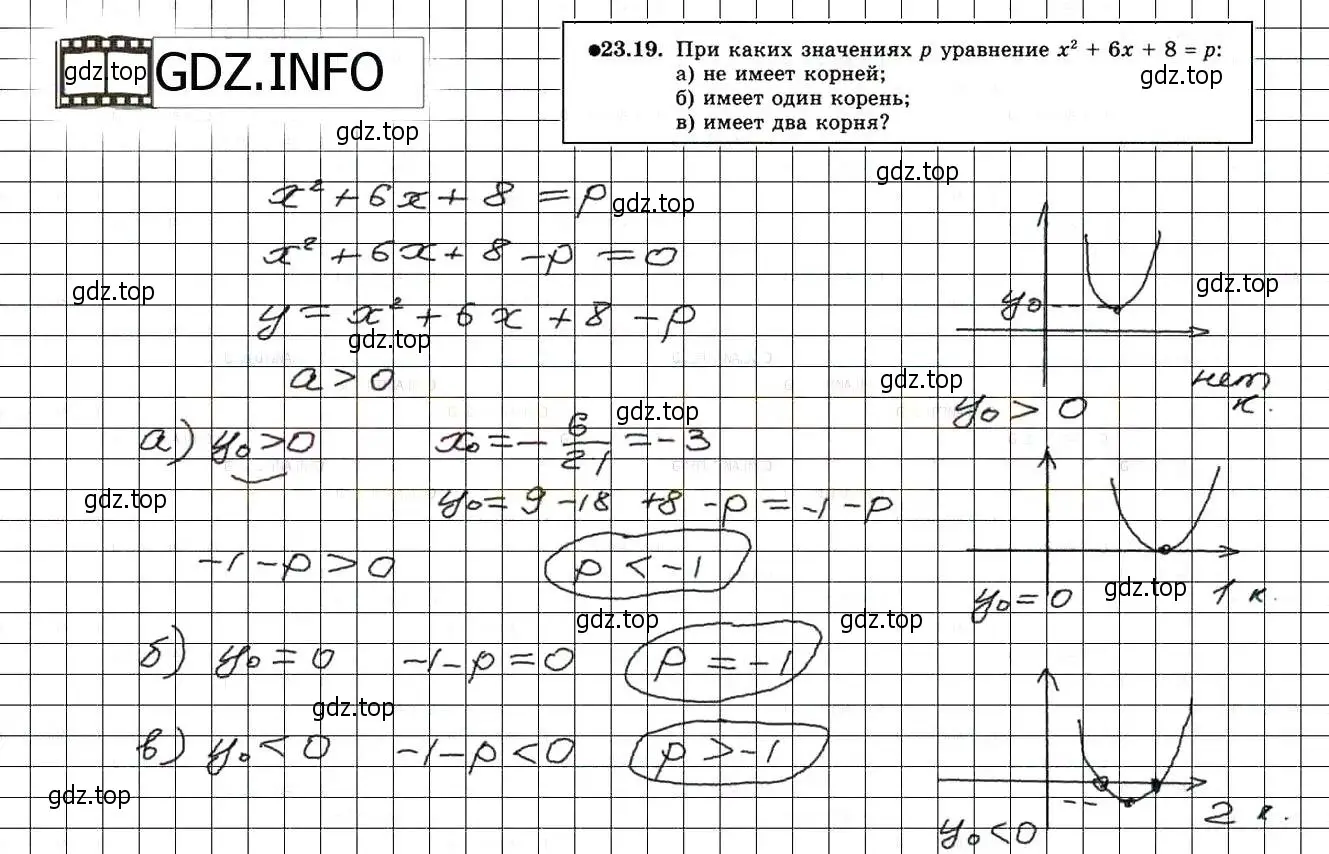 Решение 3. номер 25.19 (23.19) (страница 151) гдз по алгебре 8 класс Мордкович, Александрова, задачник 2 часть