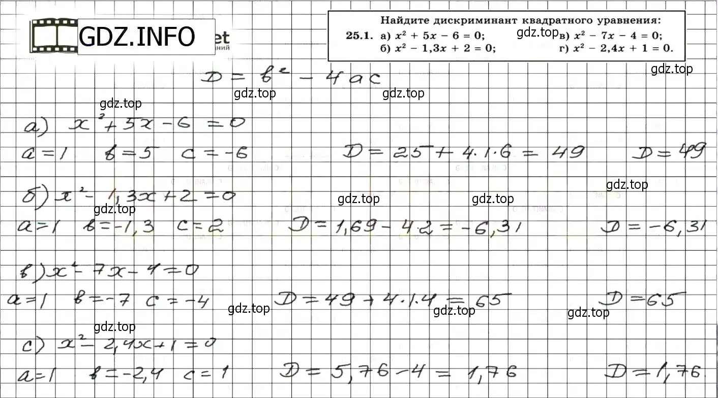 Решение 3. номер 28.1 (25.1) (страница 161) гдз по алгебре 8 класс Мордкович, Александрова, задачник 2 часть