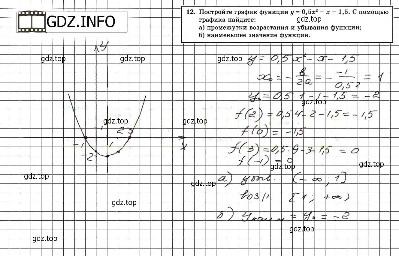 Решение 3. номер 12 (страница 218) гдз по алгебре 8 класс Мордкович, Александрова, задачник 2 часть