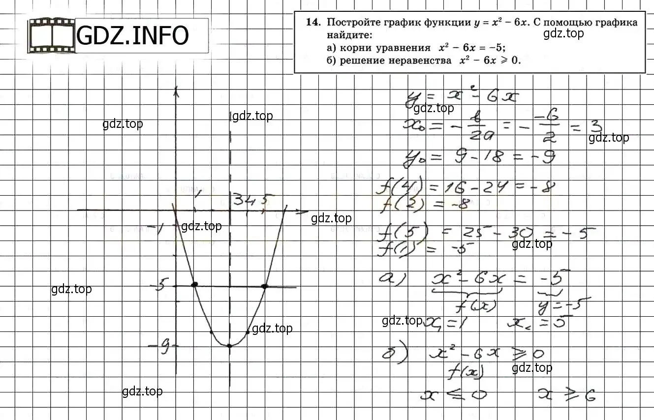 Решение 3. номер 14 (страница 218) гдз по алгебре 8 класс Мордкович, Александрова, задачник 2 часть