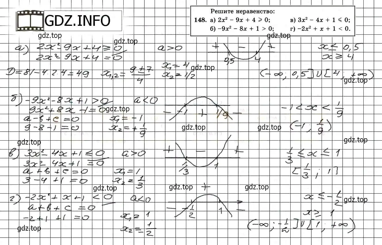 Решение 3. номер 148 (страница 238) гдз по алгебре 8 класс Мордкович, Александрова, задачник 2 часть