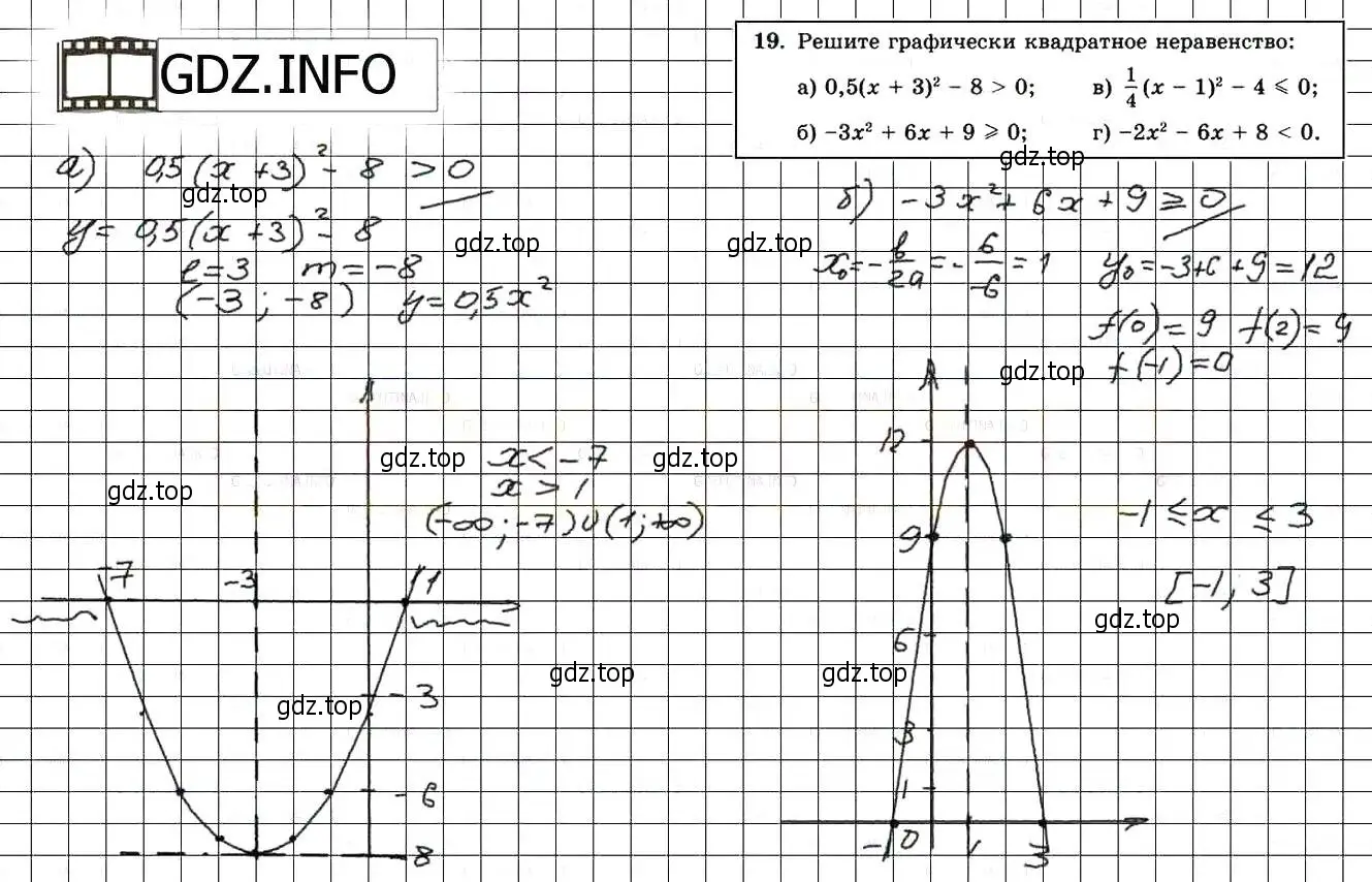 Решение 3. номер 19 (страница 221) гдз по алгебре 8 класс Мордкович, Александрова, задачник 2 часть