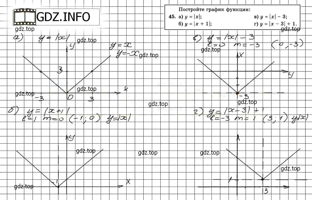 Решение 3. номер 45 (страница 225) гдз по алгебре 8 класс Мордкович, Александрова, задачник 2 часть