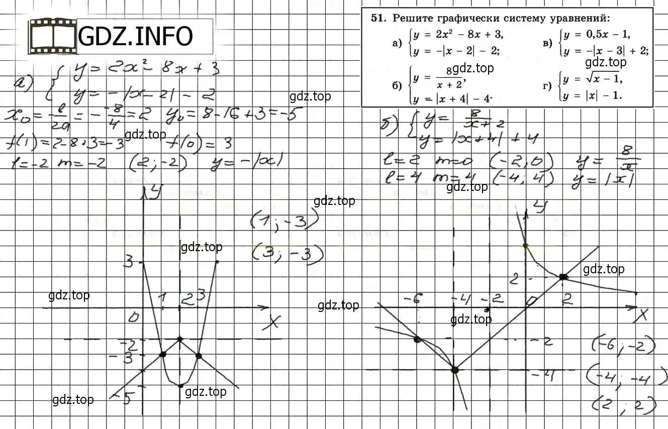 Решение 3. номер 51 (страница 226) гдз по алгебре 8 класс Мордкович, Александрова, задачник 2 часть