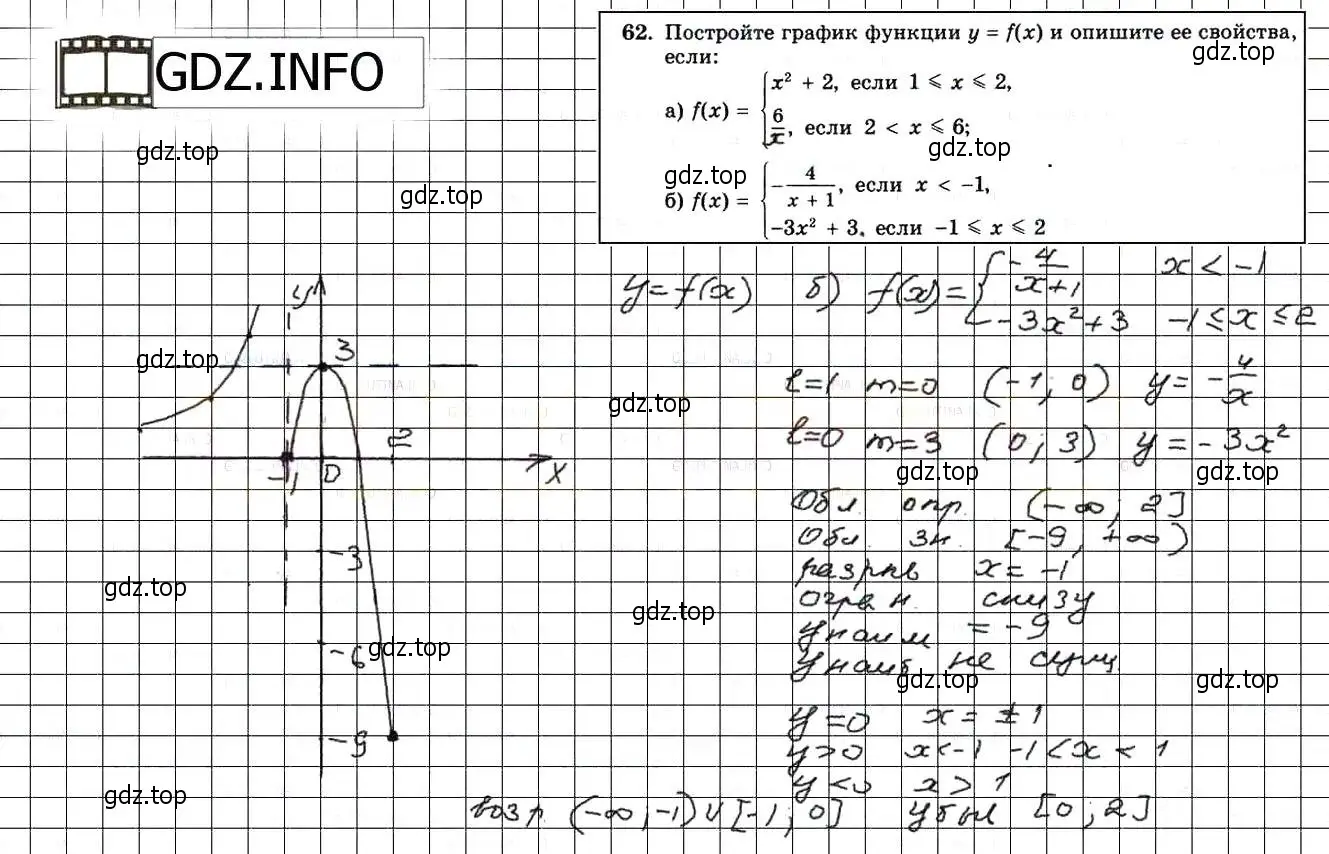 Решение 3. номер 62 (страница 227) гдз по алгебре 8 класс Мордкович, Александрова, задачник 2 часть