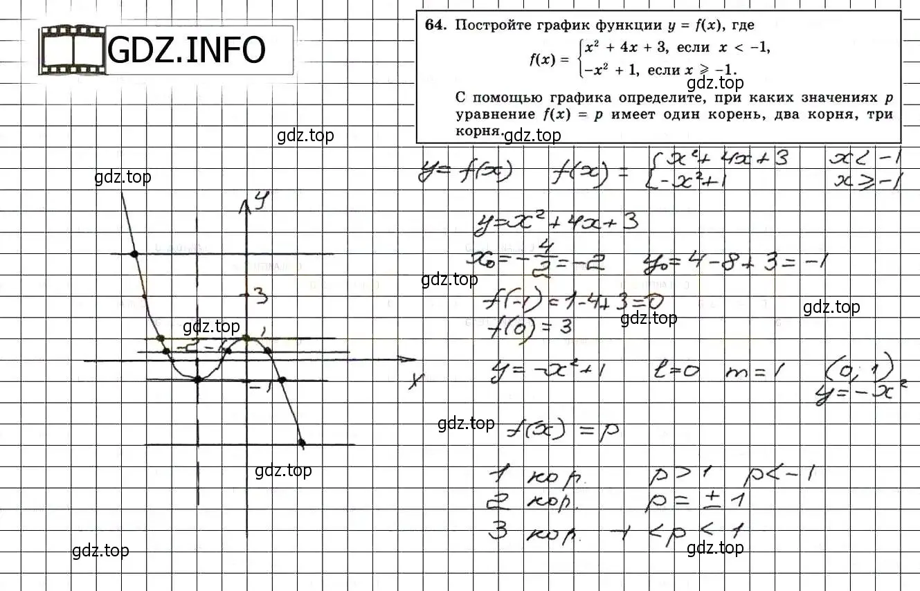 Решение 3. номер 64 (страница 228) гдз по алгебре 8 класс Мордкович, Александрова, задачник 2 часть